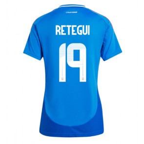 Italien Mateo Retegui #19 Hemmatröja Kvinnor EM 2024 Kortärmad